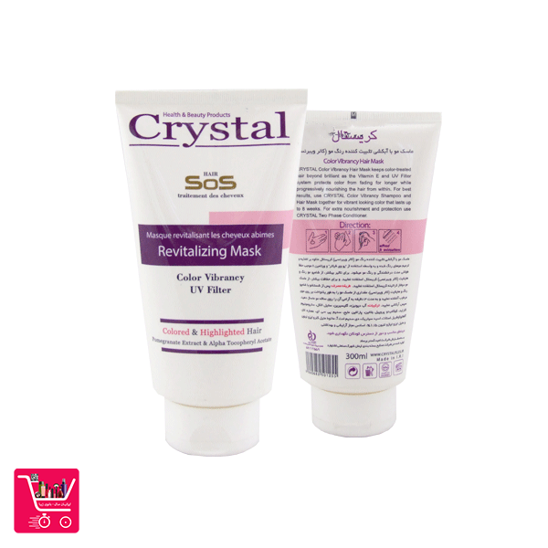 Crystal | ماسک مو با آبکشی تثبیت کننده رنگ مو (کالر ویبرنسی) کریستال (کد محصول 6009)